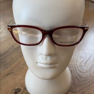 🆕 Swarovski Red Glasses with Crystal Detail
